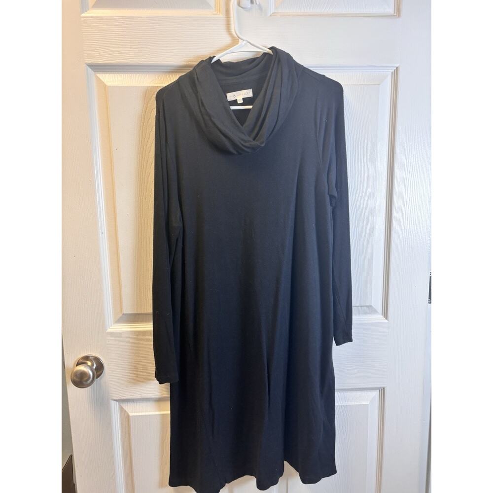 Lou & Grey for LOFT Women Black Casual Dress L